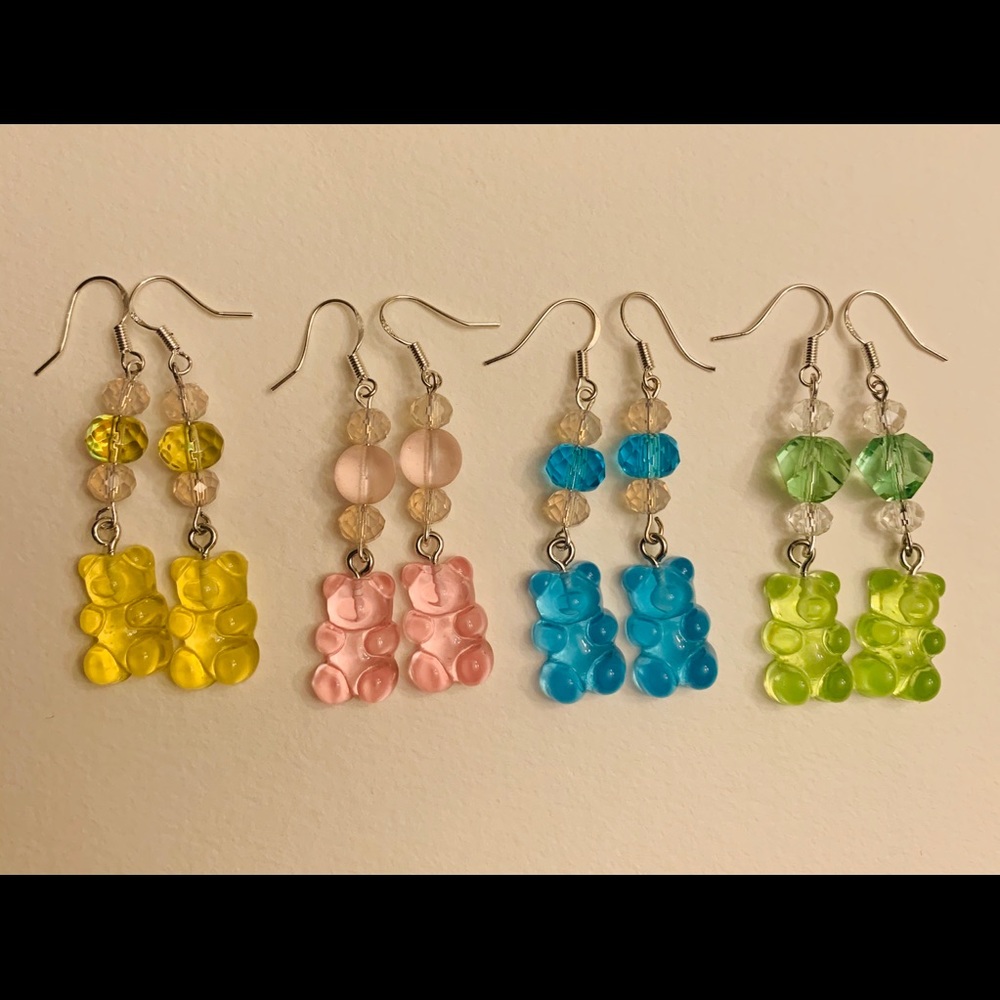 Set of 4 Handcrafted Gummi Bear Earrings